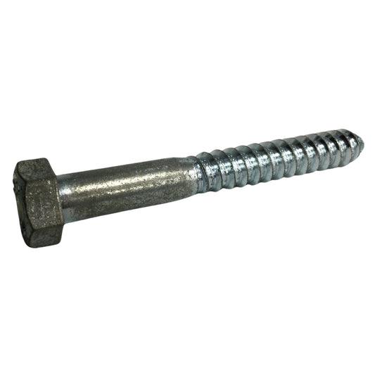 TORNILLO TIRAFONDO HEXAGONAL ZINCADO ACERO GRADO 2 1/2 PULGADAS x 4 PULGADAS