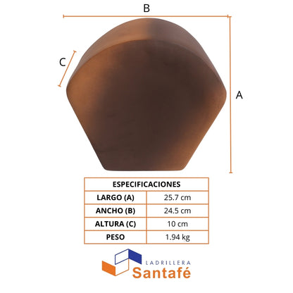 REMATE CUMBRERA FUME TERRACOTA SANTAFE 00000144