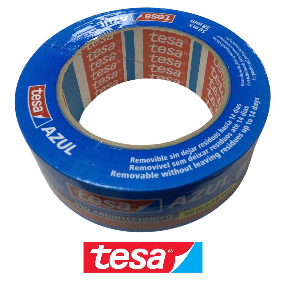 MASKING TAPE AZUL TESA DE 50M X 38MM TES 04435