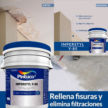 IMPERMEABILIZANTE DE TECHO IMPERSTYL Y-85 ROJO LADRILLO 5 GL (18.925L)
