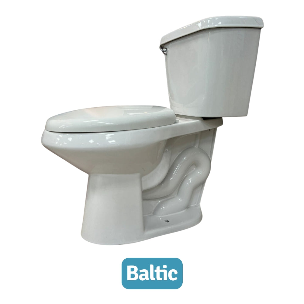 INODORO DOS PIEZAS ELONGADO COLOR BLANCO BALTIC SR-739A