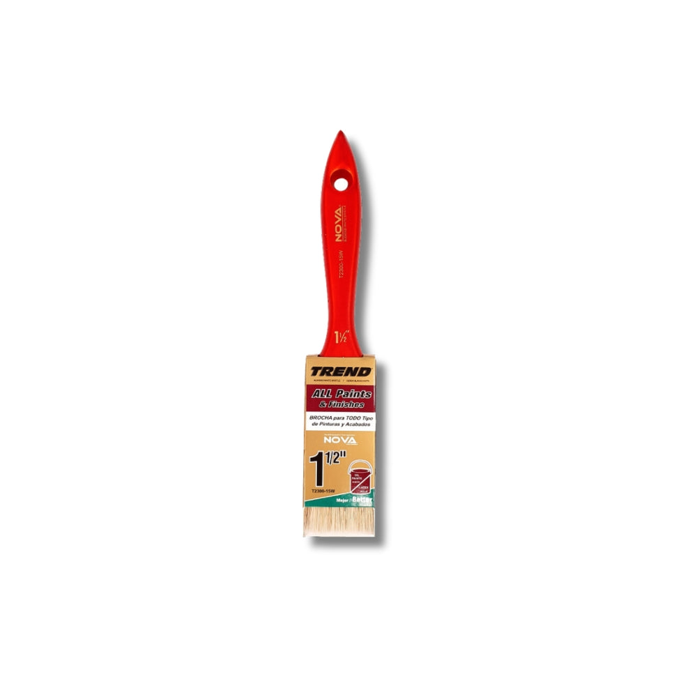 BROCHA NOVA TREND T2 ALL PAINTS CERDA BLANCA 1 1/2 PULGADAS T2300-15W