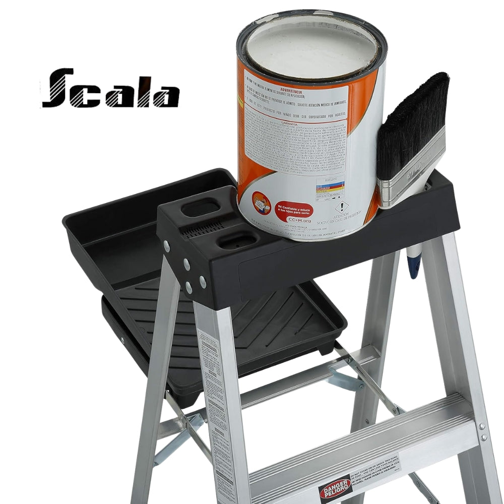 ESCALERA TIJERA USO  DOMESTICO ALUMINIO 4 PIES 90 KG SC-2314-04 SCALA