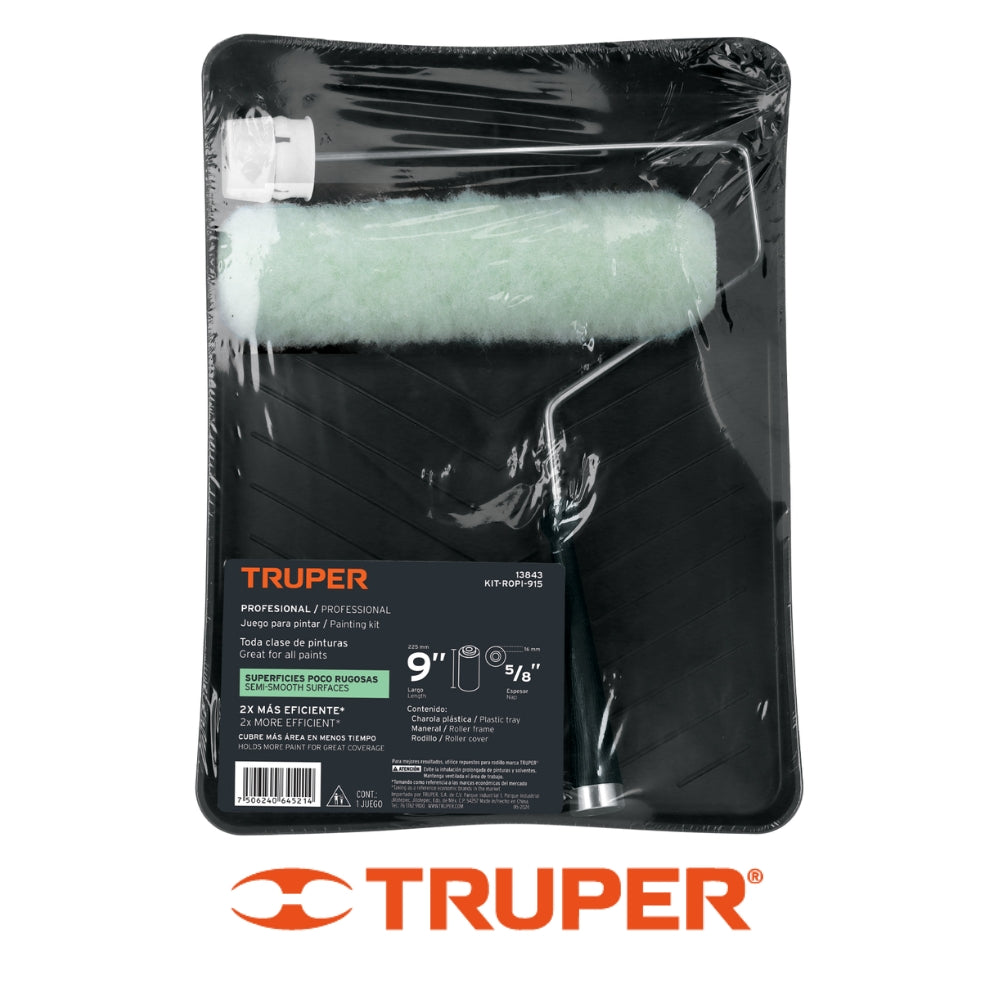 KIT DE PINTAR TRUPER 3 PCS (ESQUELETO, MOTA Y BANDEJA)