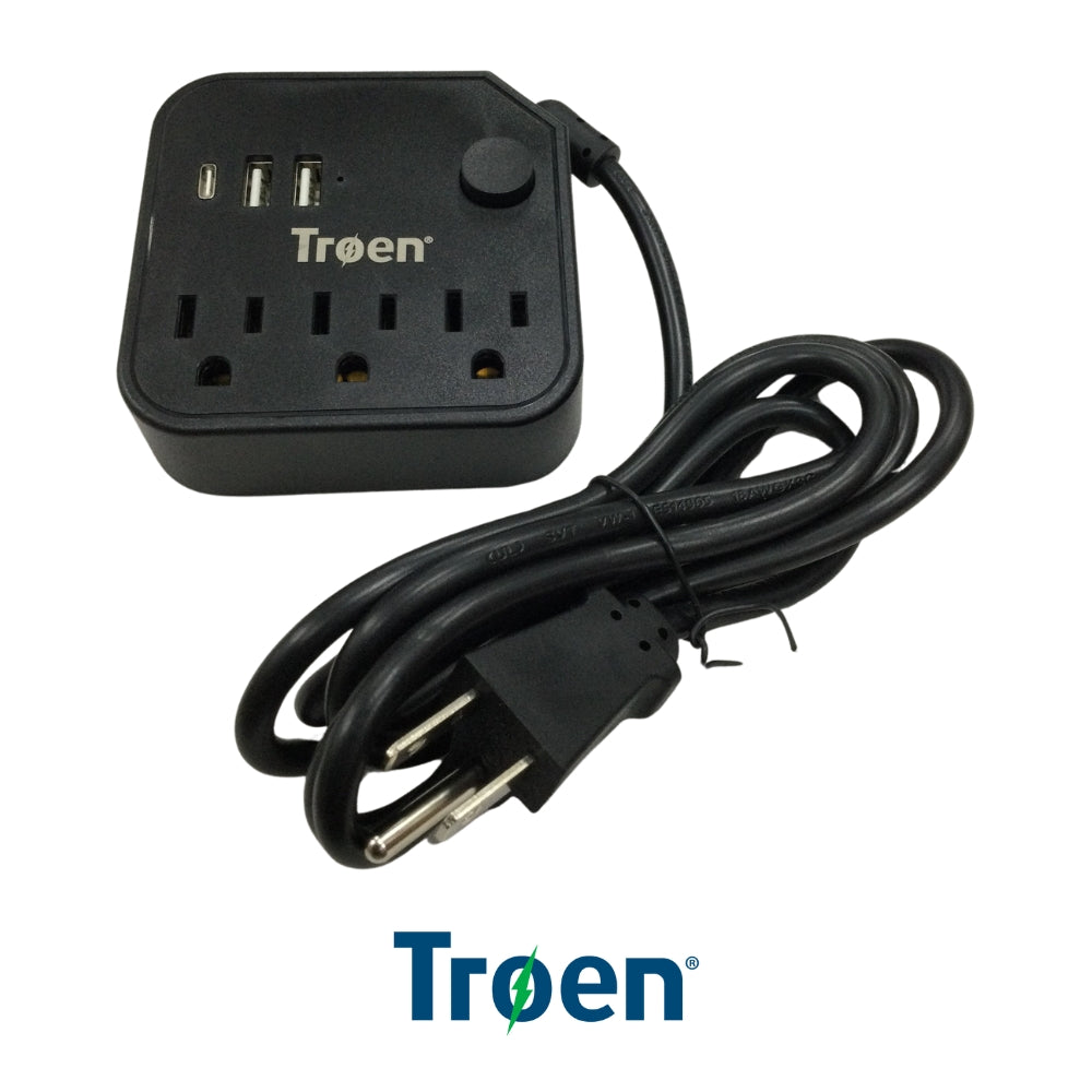 REGLETA MULTICONTACTO +2USB+1 TYPE C TR-MSC2U1C-B
