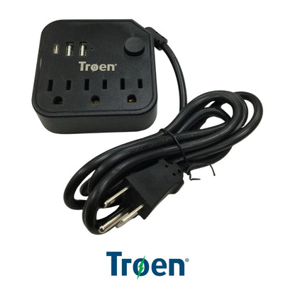 REGLETA MULTICONTACTO +2USB+1 TYPE C TR-MSC2U1C-B