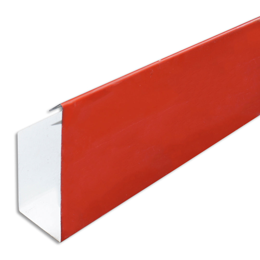 CANAL INICIO LATERAL PARA TEJA METALICA 8 PIES ACABADO ROJO TEJAGALA