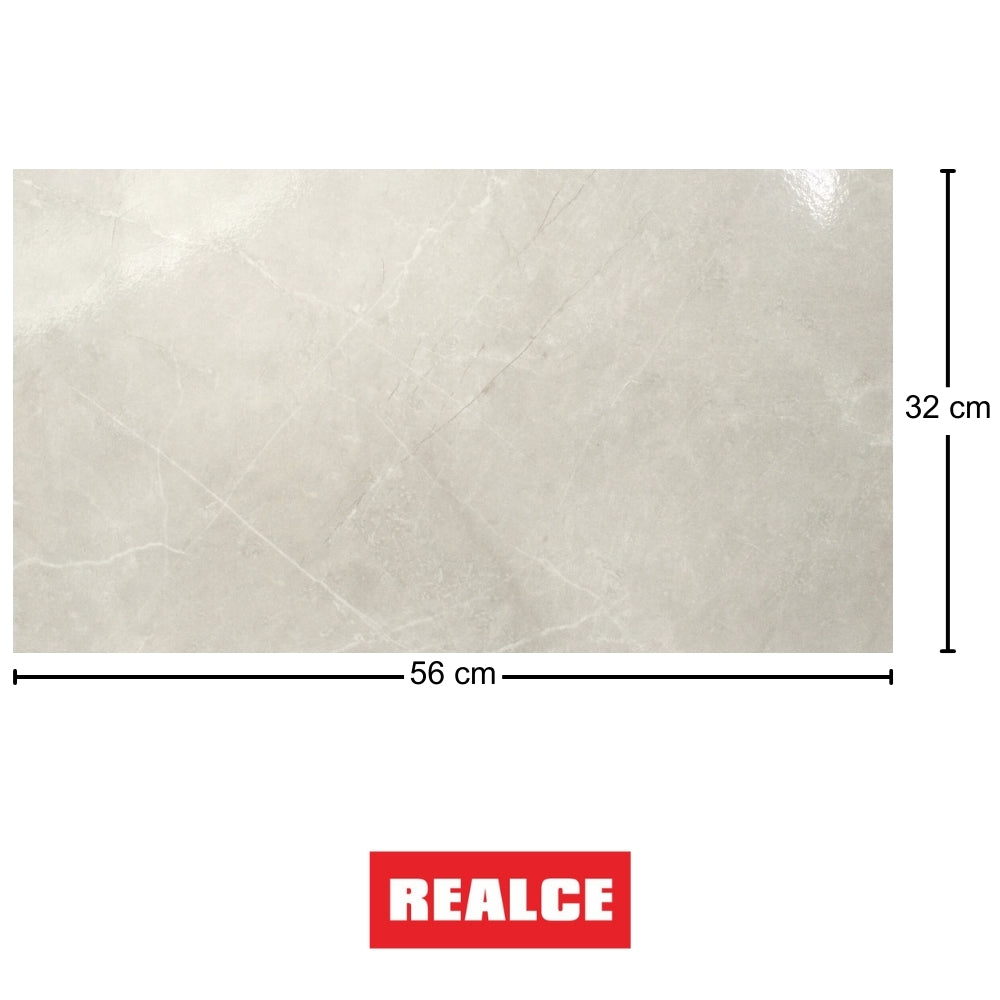 REVESTIMIENTO CERAMICO REALCE 32142 ALPI SILVER 32x56CM 2.00M2/CAJA