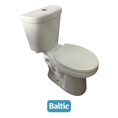 INODORO DOS PIEZAS REDONDO COLOR BLANCO BALTIC AQUARIUS SR-133A