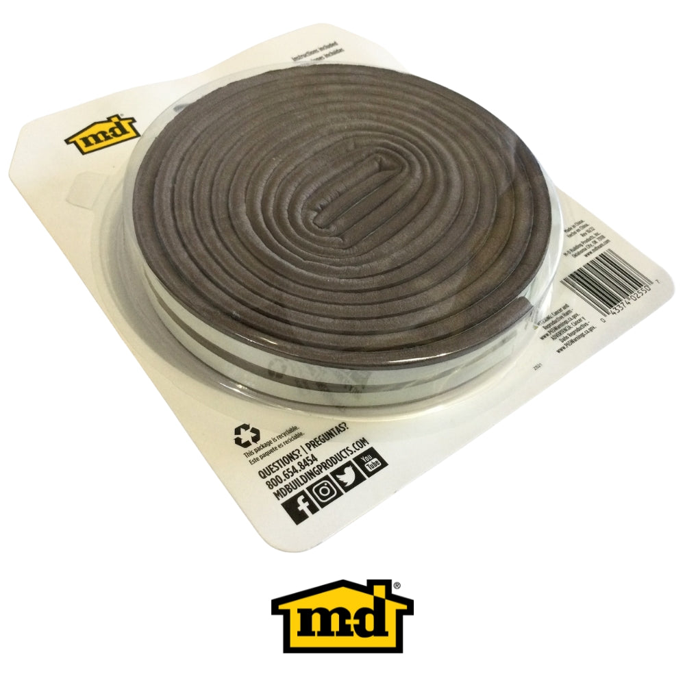 SELLO PERIMETRAL PARA PUERTAS Y VENTANAS 7/32 PULG X 3/8 PULG X 17 PIES CHOCOLATE