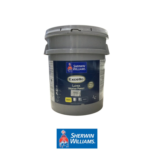 PINTURA LATEX MATE BASE EXTRA WHITE EXCELLO WEATHER PERFECT 5GL B36WSA351-5 SHERWIN WILLIAMS