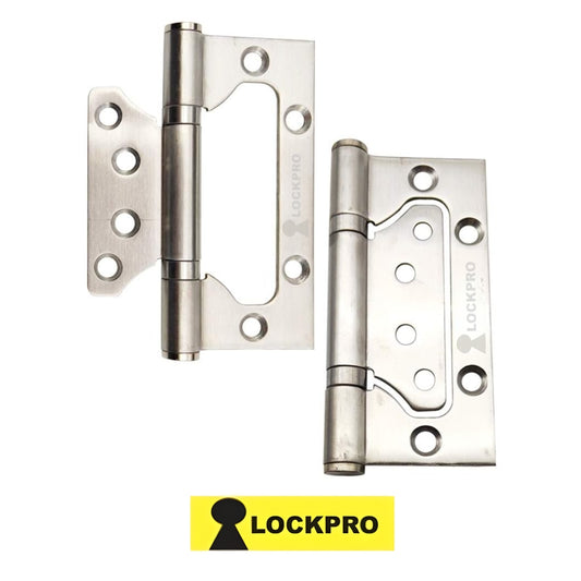BISAGRA ACERO INOXIDABLE OMEGA NIQUEL SATINADO 4 PULG X 3 PULG X 2.5 MM ESPESOR PAR LOCKPRO