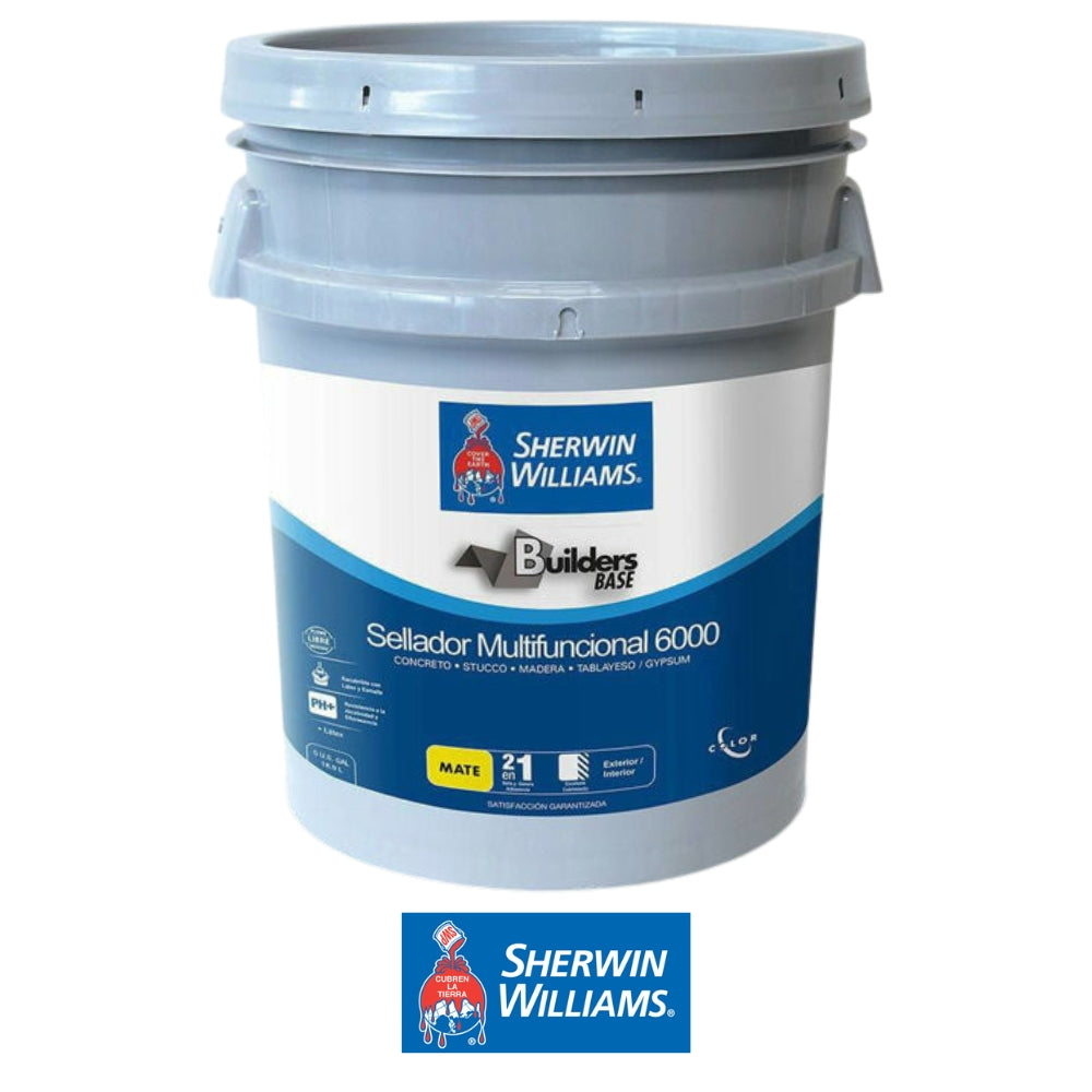 PINTURA BB SELLADOR MULTIFUNCIONAL 6000 MATE BLANCO 5 GL B45WSA3-5 SHERWIN