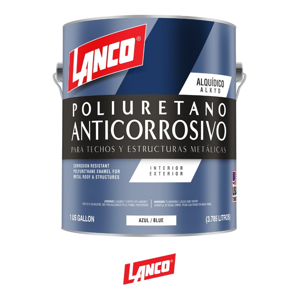 PINTURA ANTICORROSIVO POLIURETANO AZUL GALON MM94-4 LANCO