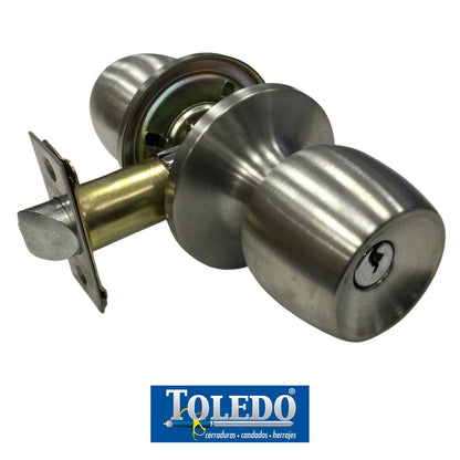 CERRADURA DE POMO MALAGA LLAVE-BOTON ACERO INOXIDABLE TOLEDO