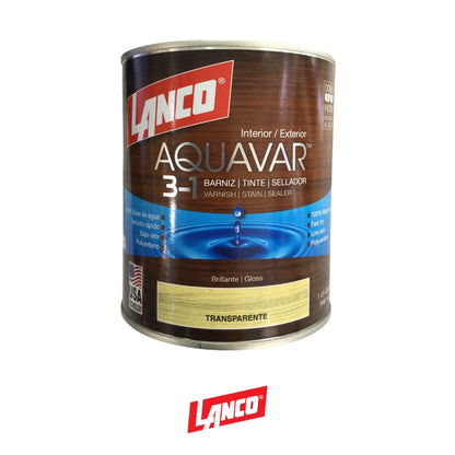 BARNIZ AQUAVAR TRANSPARENTE 1/4 AQ1368-5  LANCO