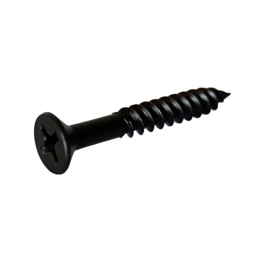 TORNILLO PARA MADERA DOBLE ROSCA CAB PLANA PHILLIPS NEGRO #8 x 1-1/4 PULGADAS