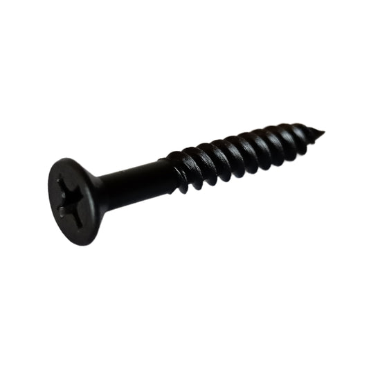 TORNILLO PARA MADERA DOBLE ROSCA CAB PLANA PHILLIPS NEGRO #8 x 1-1/4 PULGADAS