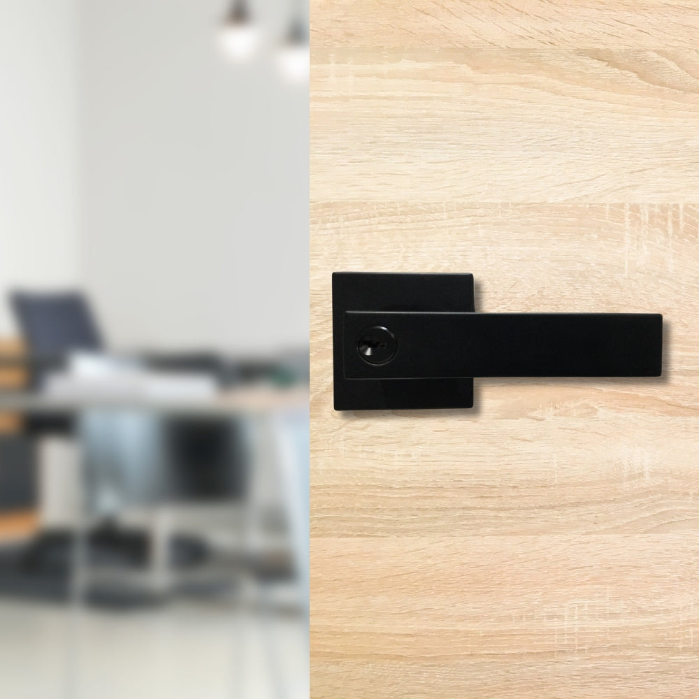 CERRADURA DE MANIJA DE ENTRADA NEGRO MATE 9807 LOCKPRO