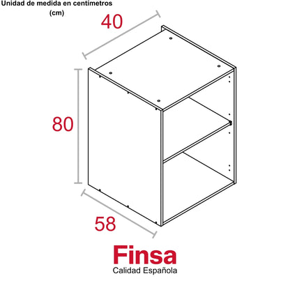 MODULO BASE PRO 800 x 400 x 580 ALUMINIO RH