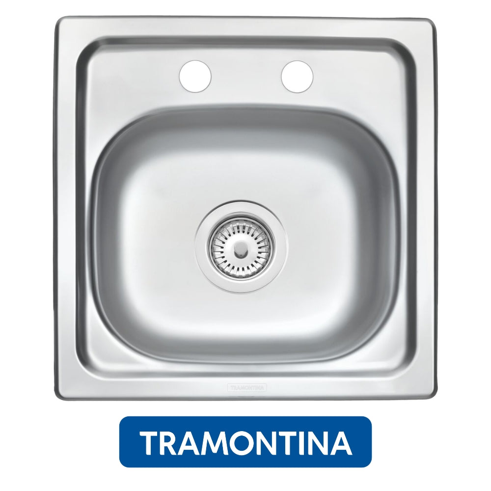 FREGADOR DE EMPOTRAR SENCILLO 15 PULGADAS X 15 PULGADAS TRAMONTINA