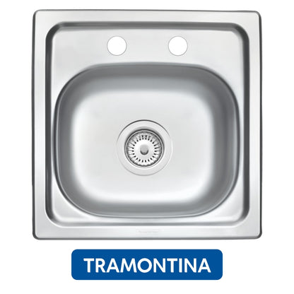 FREGADOR DE EMPOTRAR SENCILLO 15 PULGADAS X 15 PULGADAS TRAMONTINA