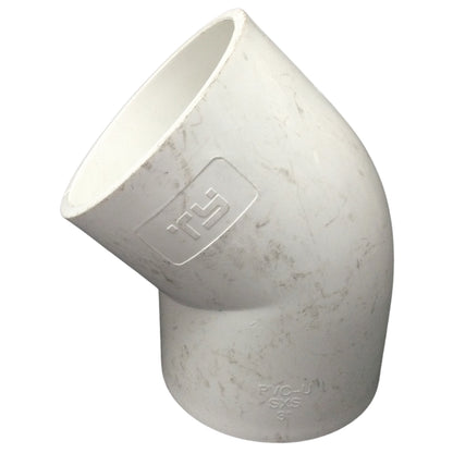 CODO 45° PVC 75MM-3 PULGADAS PRESION SCH-40 C/C