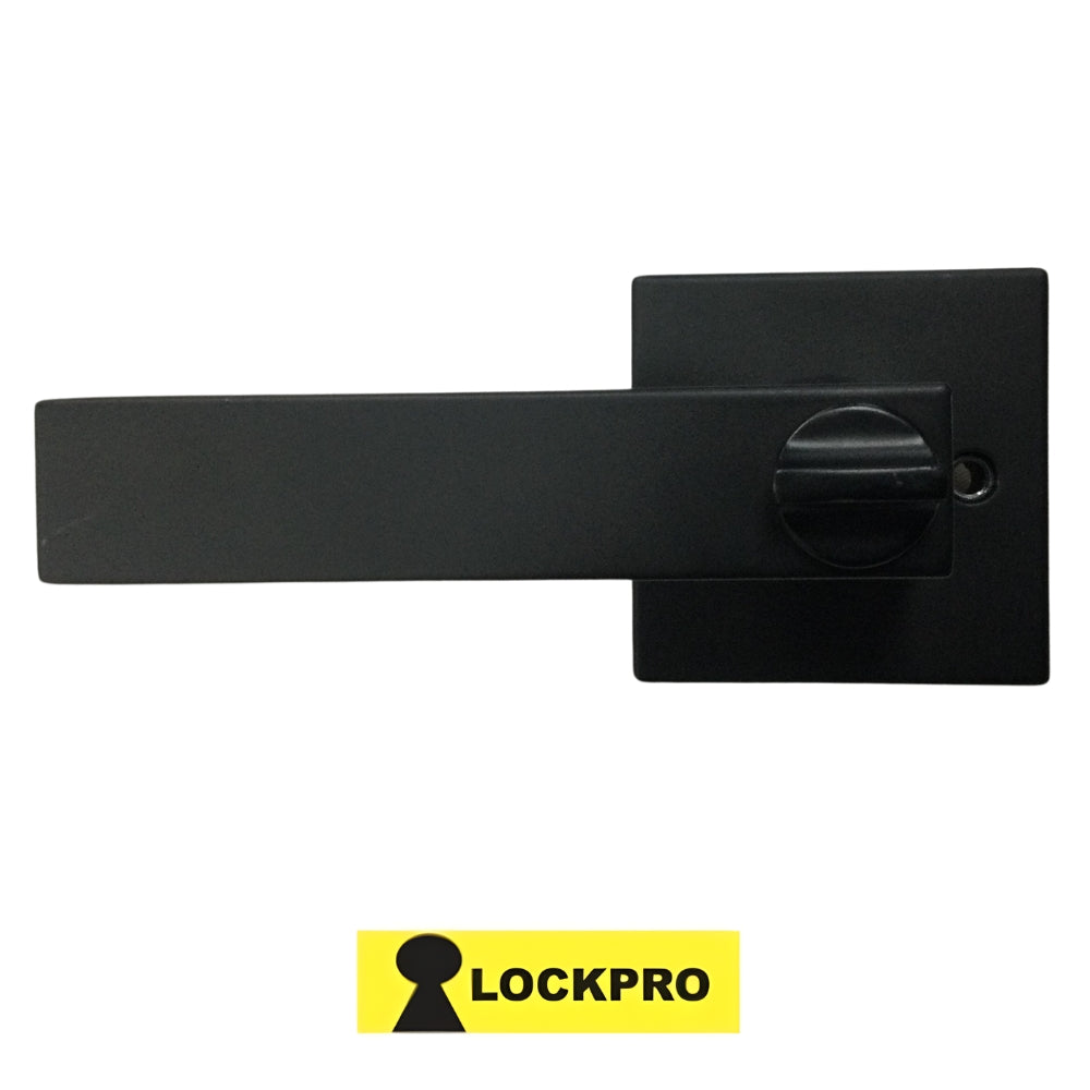 CERRADURA DE MANIJA DE BAÑO NEGRO MATE 9807 LOCKPRO