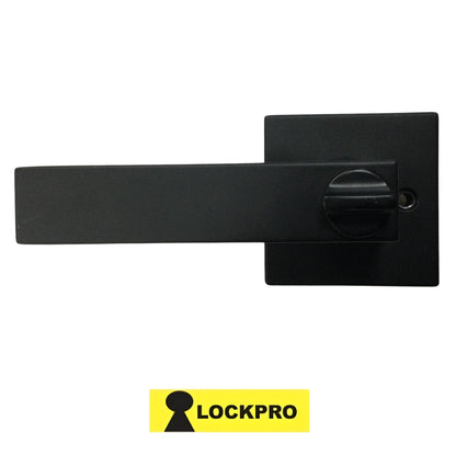 CERRADURA DE MANIJA DE BAÑO NEGRO MATE 9807 LOCKPRO