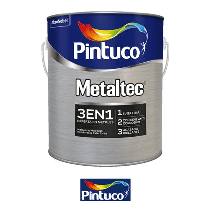 PINTURA METALTEC 3 EN 1 DORADO GL PINTUCO