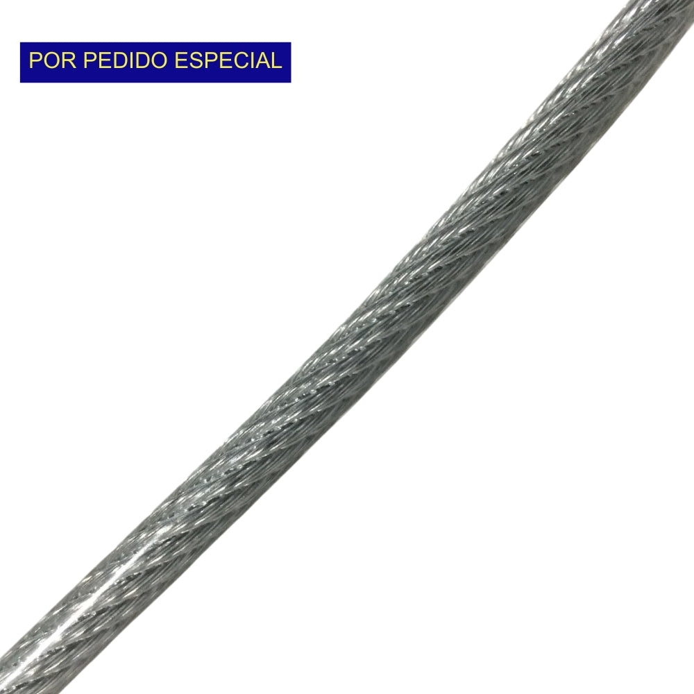 CABLE DE ACERO GALVANIZADO 7X7 DE 1/8 PULGADAS RECUBIERTO DE VINILO - METRO