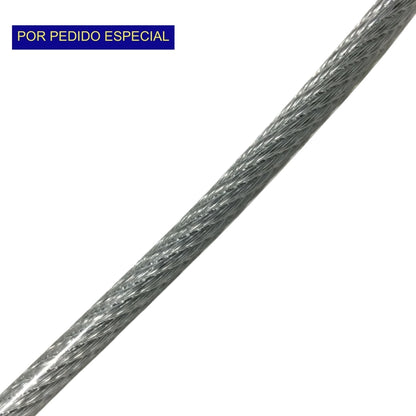 CABLE DE ACERO GALVANIZADO 7X7 DE 1/8 PULGADAS RECUBIERTO DE VINILO - METRO
