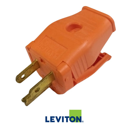 CONECTOR ELECTRICO MACHO 15A/125V-NARANJA NEMA 5-15P (3407384)