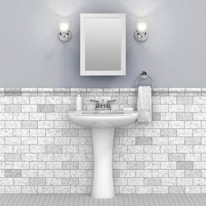 BOTIQUIN DE BAÑO BLANCO 406.4 MM - 16 PULGADAS CON ESPEJO ZENITH W231