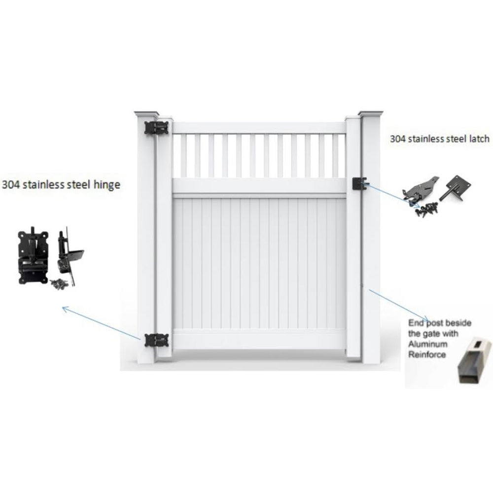 CERCA DE UPVC PUERTA 4 PIES ST004