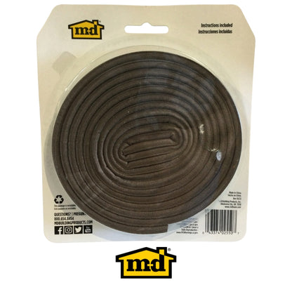 SELLO PERIMETRAL PARA PUERTAS Y VENTANAS 7/32 PULG X 3/8 PULG X 17 PIES CHOCOLATE