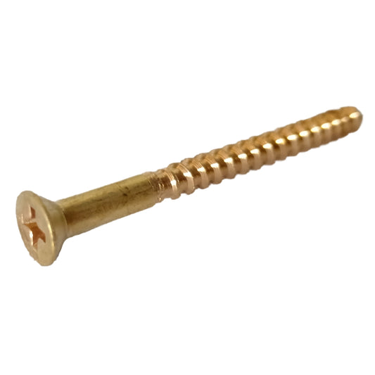 TORNILLO PARA MADERA CAB PLANA PHILLIPS LATON #8 x 2 PULGADAS