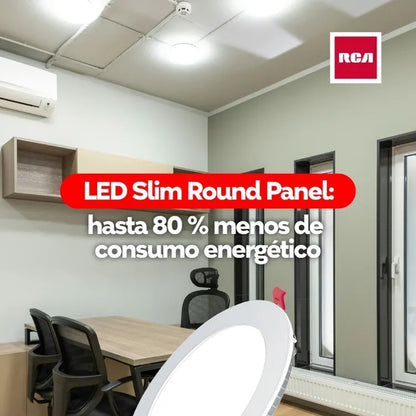 PANEL LED REDONDO EMPOTRABLE CCT 18W 1440LM 3000K/4000K/6500K 85-277V 242*225*29MM RCA (RLRL18CCT)