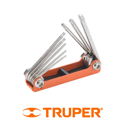 JUEGO DE LLAVE TORX TIPO NAVAJA 8 PZS TRUPER