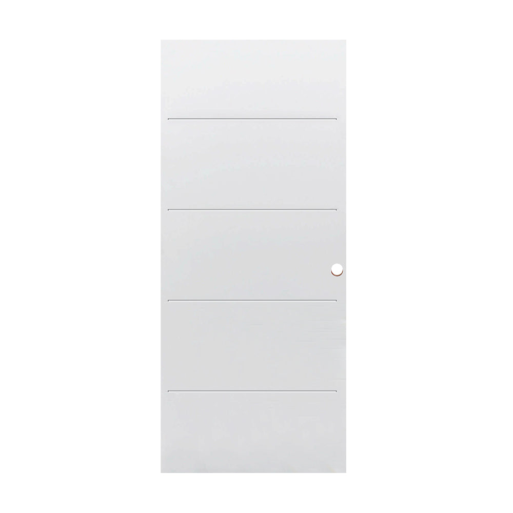 PUERTA DE METAL GALA 3´X7´BLANCA BORDE DE MADERA