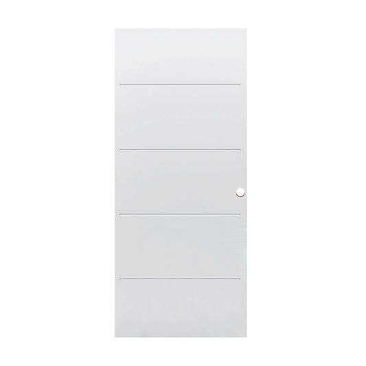 PUERTA DE METAL GALA 3´X7´BLANCA BORDE DE MADERA