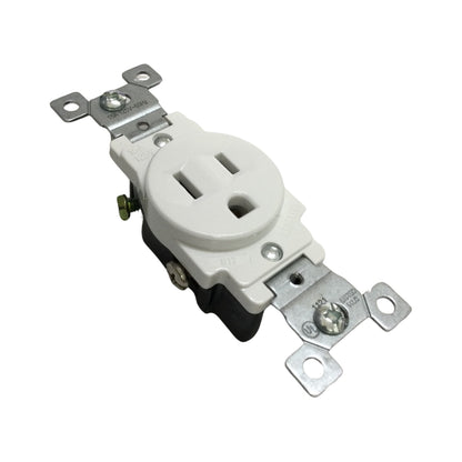 TOMACORRIENTE SENCILLO 15A/125V BLANCO