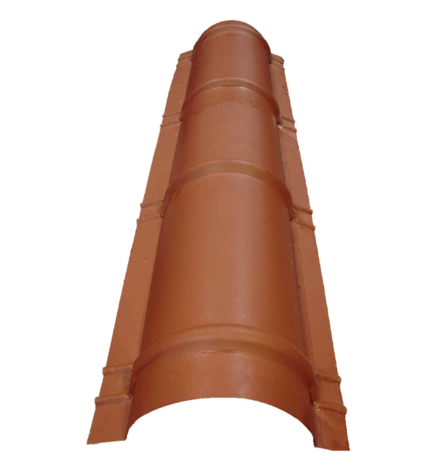CABALLETE CLASICO PARA TEJA METALICA 4 PIES ACABADO TERRACOTA TEJAGALA