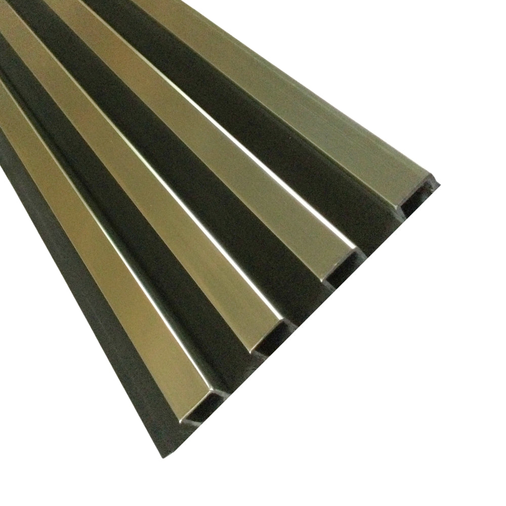 REVESTIMIENTO DE PARED DE WPC CHAMPAGNE  GOLD 168 X 2800 X 24MM 6.3KG/M2