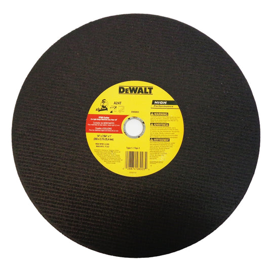 DISCO PARA METAL 14 PULGADAS X 7/64 PULGAADAS DW8003Z DEWALT