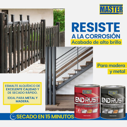 ESMALTE DE ACEITE ANTICORROSIVO BASE END RUST ACCENT CUARTO VV2739P MASTER