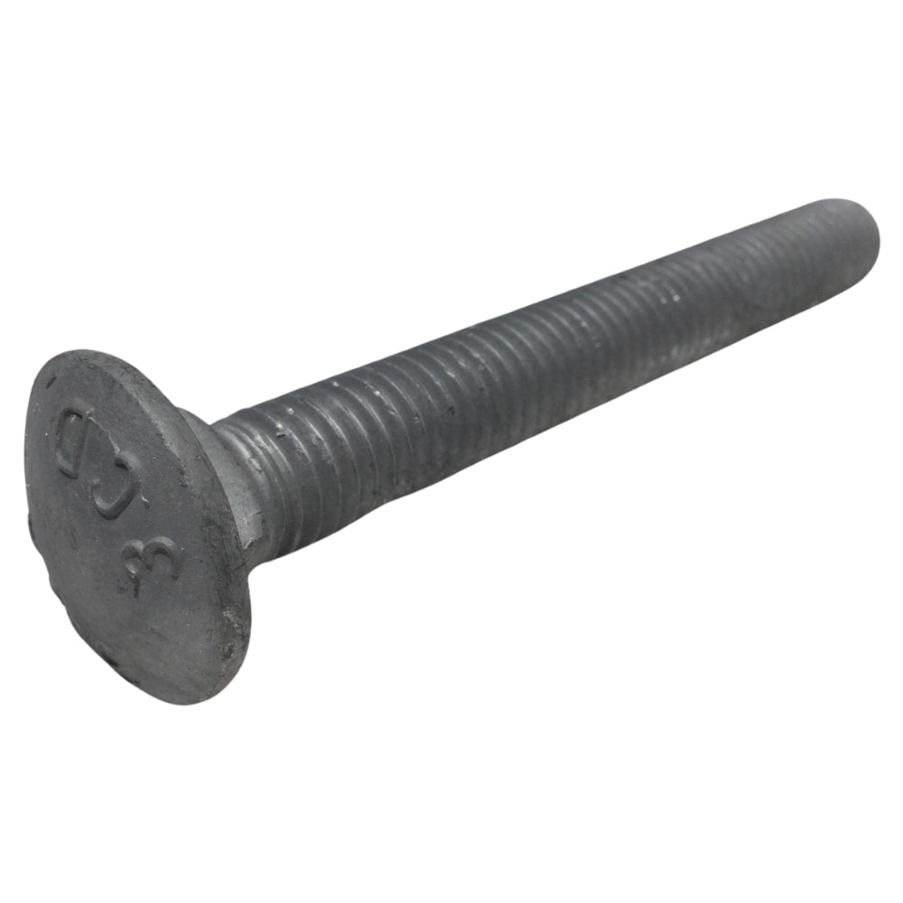 PERNO DE CARRUAJE GALVANIZADO EN CALIENTE 1/2 PULGADAS-13 x 4 PULGADAS ROSCA ESTANDAR