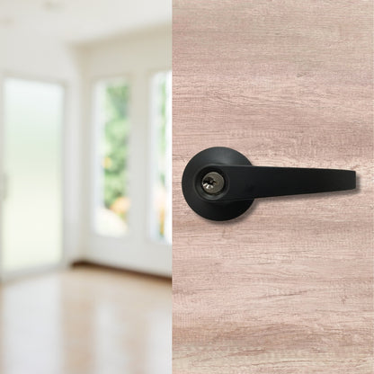 CERRADURA DE MANIJA DE ENTRADA NEGRO MATE 3802 LOCKPRO