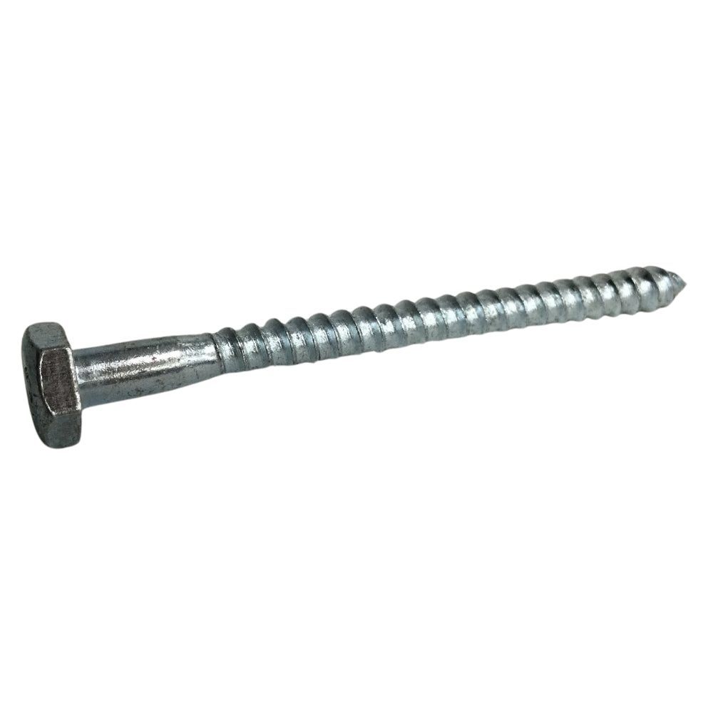 TORNILLO TIRAFONDO HEXAGONAL ZINCADO ACERO GRADO 2 1/4 PULGADAS x 3 PULGADAS