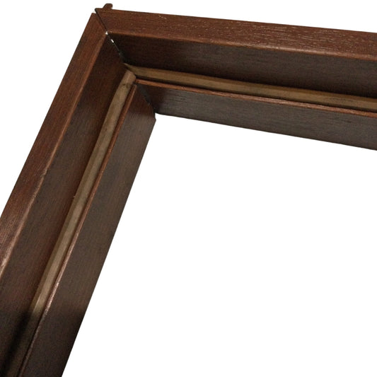 MARCO DE METAL 3 PIES X 7 PIES CALIBRE 20ACABADO MADERA OSCURA CM19 CON BETAS IZQUIERDO METALPRO